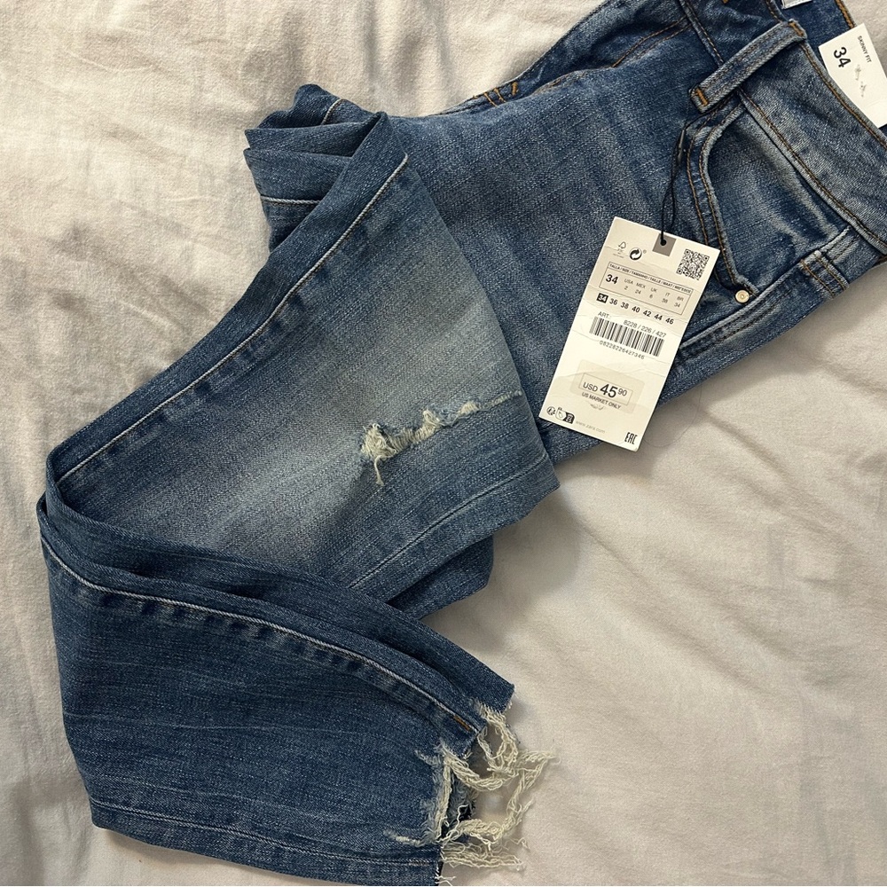 Zara Blue Jeans -New - Size 34